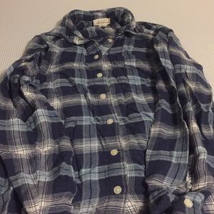 Long button down shirt.
